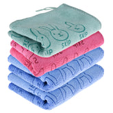 Kuber Industries Hand Towel | Reusable Face Cleaning Towel | Baby Napkin | Hand-Face Towel with Ultra Soft-Super Absorbent Capability | Baby Towel | Skip Print | 30x40 cm | Pack of 4 | Multicolor